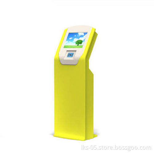 Free Standing Kiosk with 17-inch Touch Screen and Contactless Smart Card Reader